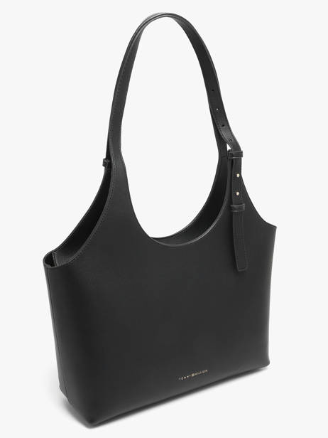 Schoudertas Th Logo Tommy hilfiger Zwart th logo AW18232 ander zicht 1