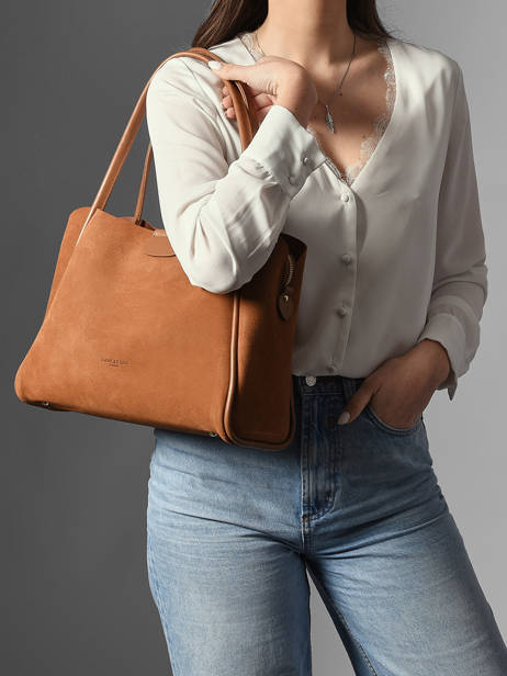 Schoudertas Suede Ida Leder Lancaster Bruin suede ida 102 ander zicht 1