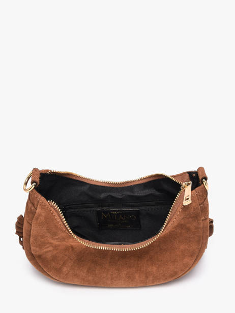Schoudertas Velvet Leder Milano Bruin velvet VE25064O ander zicht 3
