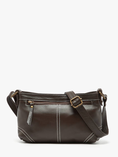 Cross Body Tas Seam Leder Basilic pepper Bruin seam BSEA01 ander zicht 4