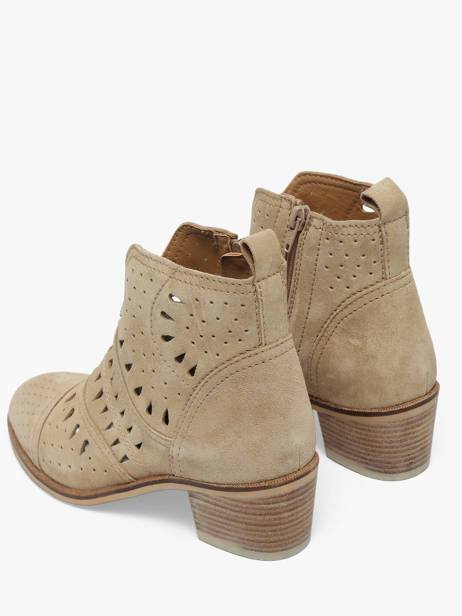 Enkellaarsjes Met Hak Uit Leder Alpe Beige women 54331108 ander zicht 2