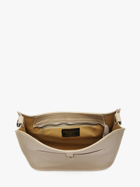 Cross Body Tas Caviar Leder Milano Beige caviar CA25067 ander zicht 3