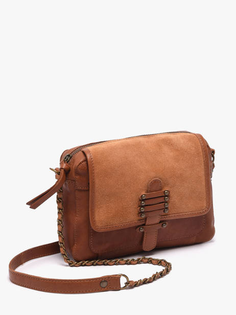 Cross Body Tas Bea Leder Pieces Bruin bea 17163626 ander zicht 2