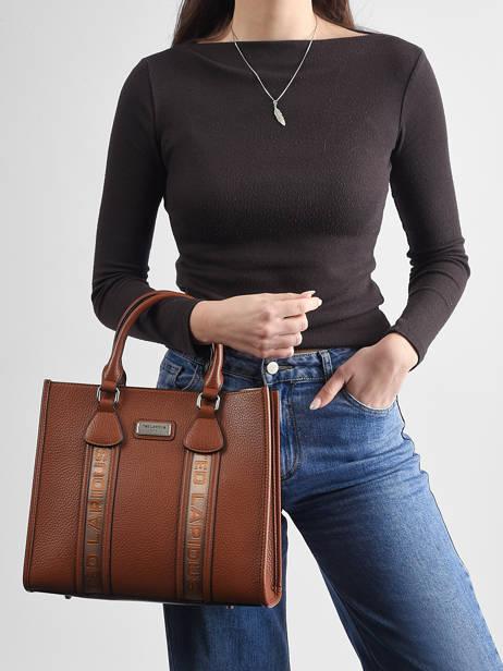 Handtas Clarence Ted lapidus Bruin clarence AV51101 ander zicht 1