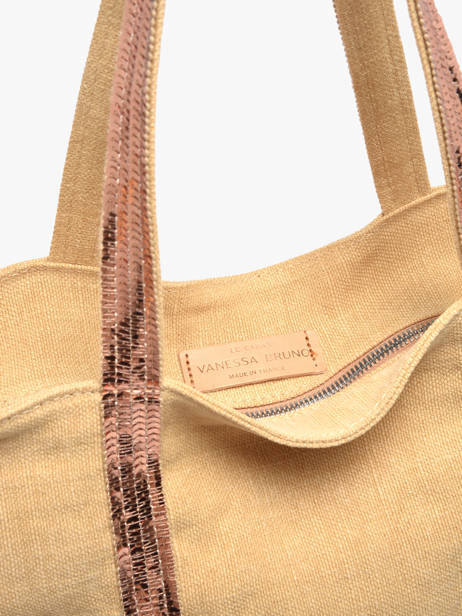 Schoudertas Met Rits L Le Cabas Linnen Vanessa bruno Geel cabas lin 31V40409 ander zicht 5