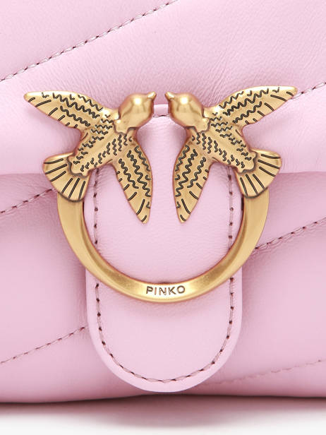 Cross Body Tas Love Baby Puff Leder Pinko Roze love bag puff A0F2 ander zicht 3