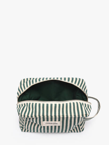 Toiletzak Tournelles Xl Striped Gerecycleerd Katoen Rivedroite Groen spring striped TOUXLSTR ander zicht 1