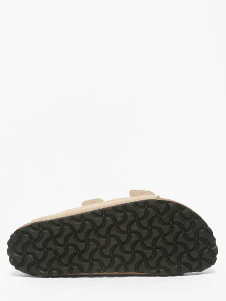 Slippers Arizona Uit Leder Birkenstock Beige women 1029260 ander zicht 4