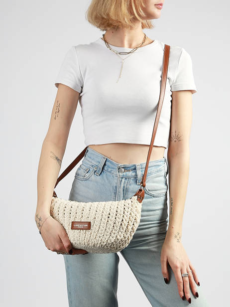 Cross Body Tas Tresse Coton Lancaster Beige tresse coton 68 ander zicht 1