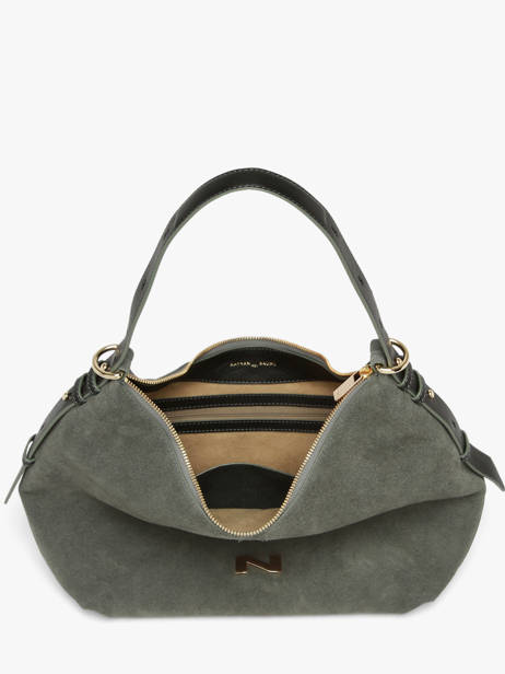 Schoudertas Carrie Suède Leder Nathan baume Groen vogue 1 ander zicht 4