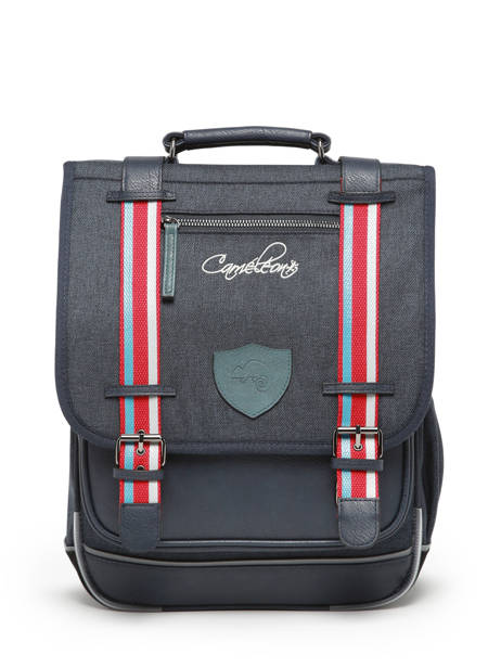 Rugzak 2 Compartimenten Cameleon Blauw vintage urban PBVBSD39 ander zicht 5