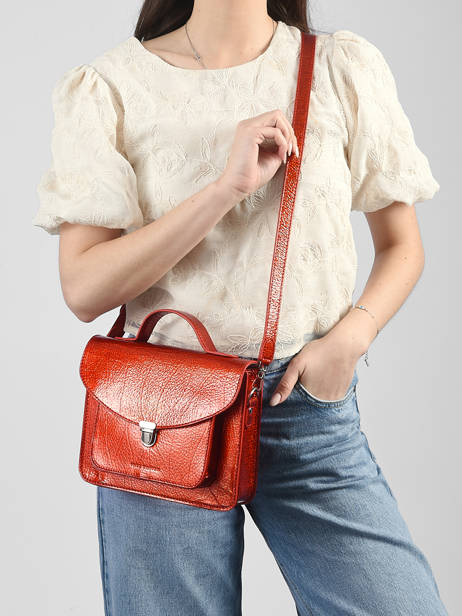 Cross Body Tas Melle George Star Leder Paul marius Rood star GEORGSTA ander zicht 1